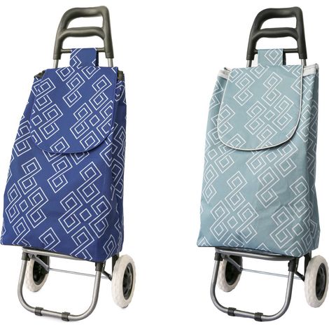 Carrello Spesa Con Ruote Trolley Portaspesa Con Manico Giuditta, misuraCarrellocoloreBlu