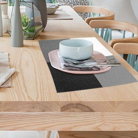 Sets de table faciles à nettoyer, lavables et essuyables, pour l'extérieur et la cuisine. Décorations modernes pour la Saint-Valentin. (1/5)