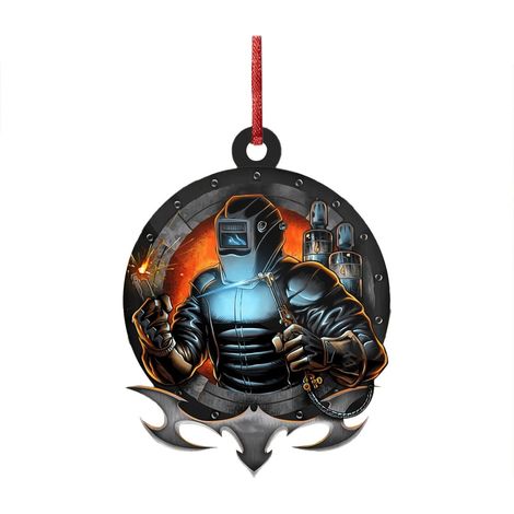 Ornement - Acrylique - Soudure Thème - Pendentif Plat - Pour Arbre De Noël Porte Fenêtre Miroir Rétroviseur - 1 Pièce (1/5)