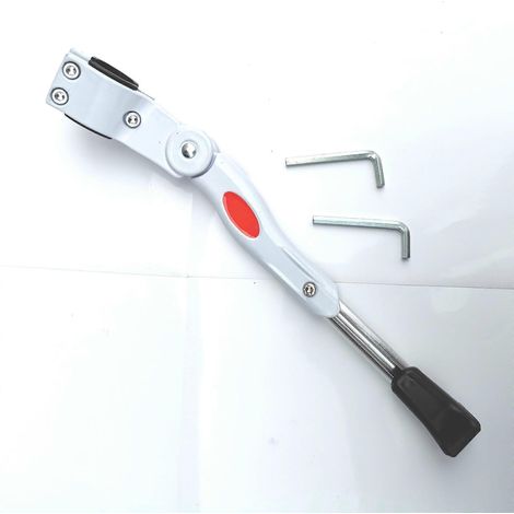 Béquilles de vélo, latérales, hauteur réglable avec pied en caoutchouc antidérapant, support de vélo en alliage d'aluminium, compatible avec les vélos de 24 à 27 pouces, BMX, 700c. (1/5)