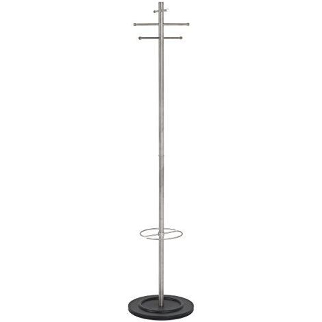 Porte-manteau moderne inox et noir Lothar