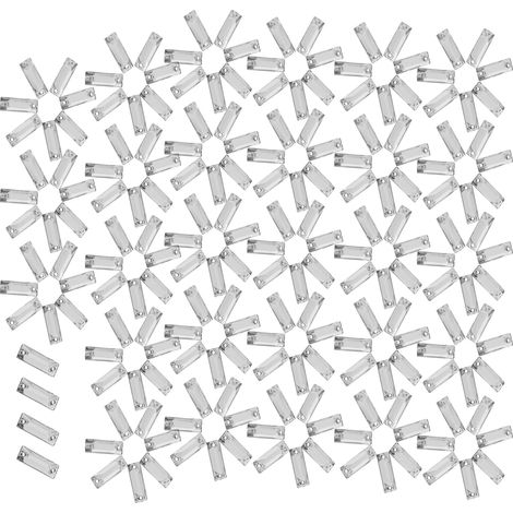 Forets à double trou à fond plat en résine pour bricolage, 200 par paquet, vendus dans un seul paquet.