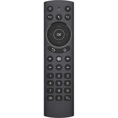 Control remoto inalámbrico G20S Pro, 2.4 GHz con receptor USB, giroscopio de 6 ejes, control por voz inteligente, compatible con Smart TVs, Android TV Boxes y PCs. (1/5)