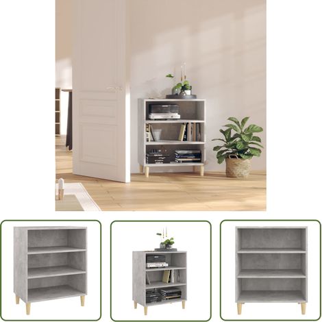 Furniture Limited - Buffet gris béton 57x35x70 cm bois d'ingénier (1/5)