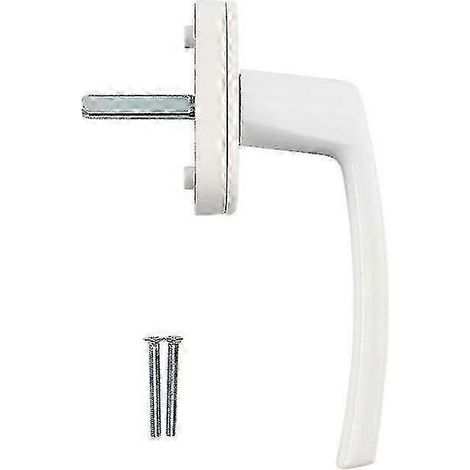 Loquets de fenêtre en alliage d'aluminium blanc, en 2 pièces, pour fenêtres et portes-fenêtres standard (1/4)