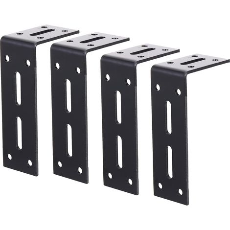 CCYKXA Équerres d'Angle en Métal Renforcé, Lot de 4 Pièces, Support pour Étagères Murales ou Armoires, Installation Rapide Grâce aux Trous de Fixation, Capacité de Charge Stable