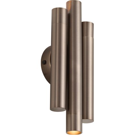 QAZQA Moderne wandlamp donker brons 3-lichts - Pipes (1/5)
