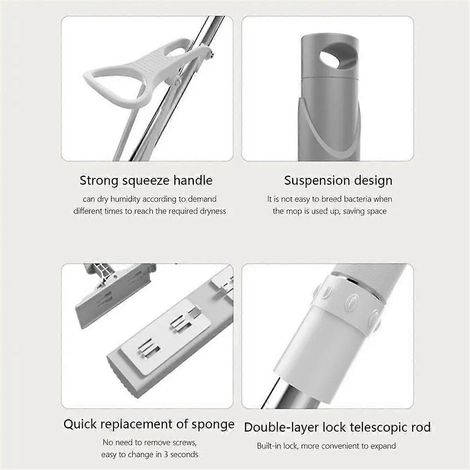 Mini balai portable à essoreuse automatique (1/5)