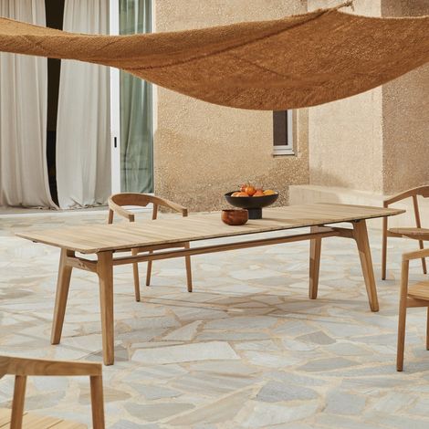 Table de jardin en bois de teck massif Antioni 8/10 pers. (1/5)