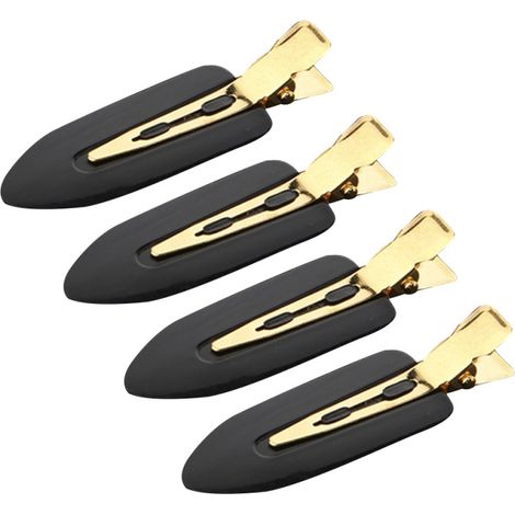 Juego de 4 pinzas metálicas para el cabello, que no se doblan, para niñas y mujeres, accesorios de maquillaje y para el cabello. (1/5)