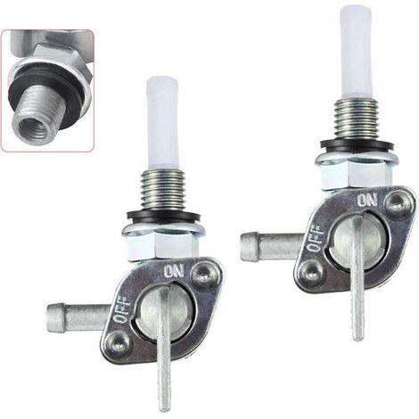 Lot de 2 M10 x 1.25 Robinet de Réservoir d'Essence groupe électrogène à essence, Pompe à Essence Valve de Commutateur de Carburant de Réservoir de Gaz 950 (1/4)