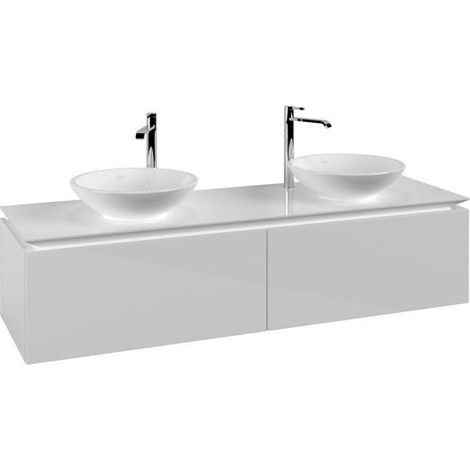 VB WTUS Legato B599 1600x380x500mm 2 tiroirs pour 2 personnes Blanc brillant