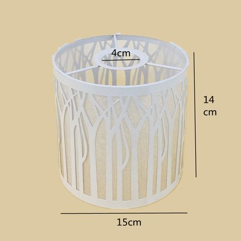 Ortviai Abat-jour en fer blanc pour suspension ou lampe de table – diam. 15 cm, culot E27