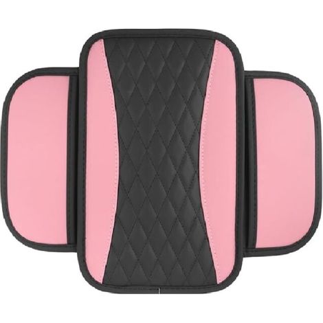 Gants d'accoudoir de voiture. gants d'accoudoir en cuir microfibre. avec 2 poches de rangement. accessoires intérieurs de voiture. adaptés à la plupart des modèles de voiture. rose. (1/5)