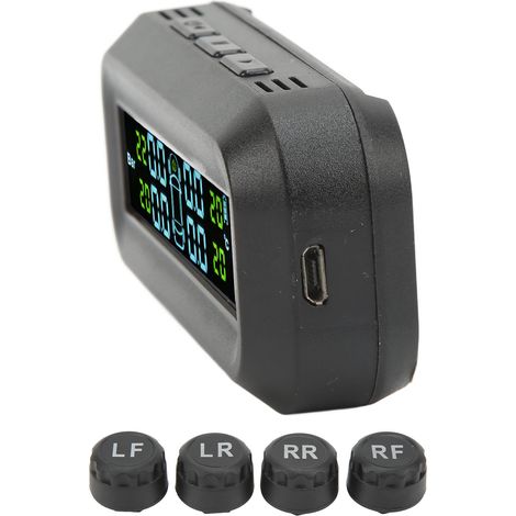 Hocheffizientes Reifendruckkontrollsystem (TPMS) mit Solarstrom und LCD-Bildschirm für Wohnmobile, Lkw und Pkw (5 V Gleichstrom). (1/5)