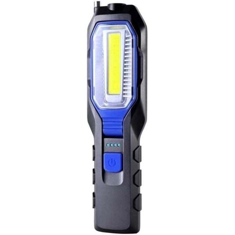 Lampes de poche (standard) Lampe Mecanicien Led Rechargeable Lampe de Travail COB Portable Rechargeable USB 2800mAh Batterie, Lampe torche à LED avec aimant, crochet et câble de chargement 3 en 1 (1/5)