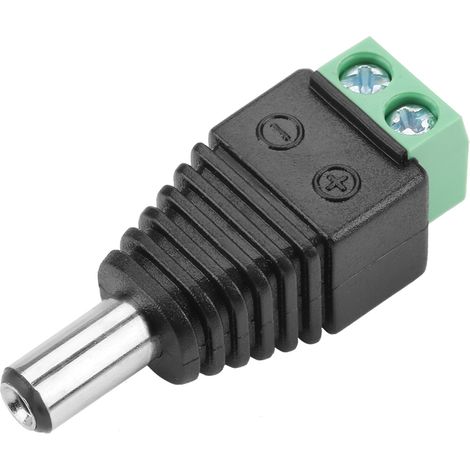 Packung mit 10 DC-Stromanschlusssteckern (5,5 x 2,1 mm) für Überwachungskameras (1/5)
