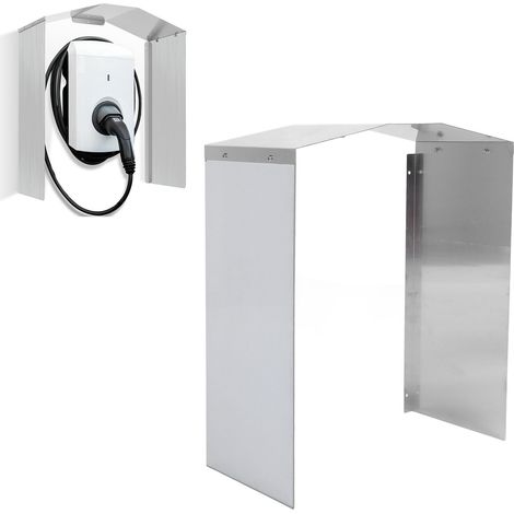 Wasserdichte und universelle Wandabdeckung für EV-Ladestationen [Aluminiumlegierung] für den Heimgebrauch, einfache Montage mit den mitgelieferten Schrauben (23 Stück), wetterfestes und ergonomisches 