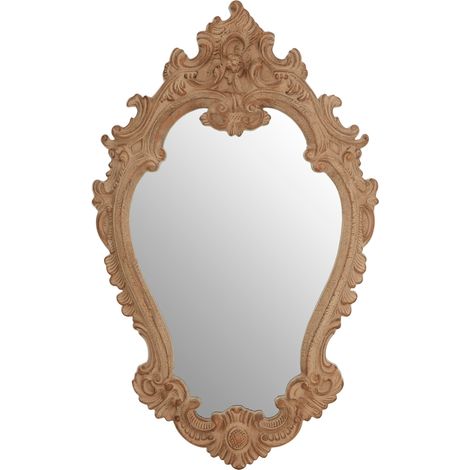 Premier Housewares Antique Brown Rococo Design Wall Mirror (1/5)