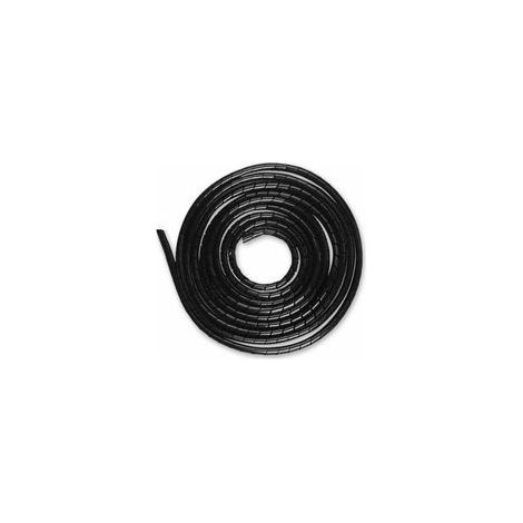 Gaine Spirale Flexible Universel 6mm, Kit de Câble Rangement 1 pack de Tube d'Enroulement de Câble en Spirale pour Protéger le Câble d'Antenne TV/PC/USB/Télé/AUX- (15m), Noir(6mm,15m) (1/4)