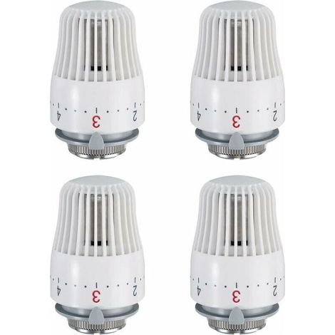 Lot de 4 têtes thermostatiques tête de vanne thermostatique de remplacement vanne de radiateur thermostatique (1/5)
