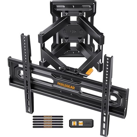 Support Mural TV Orientable et Inclinable pour TV de 23 à 70 Pouces Jusqu'à 50 kg, Support TV Ajustable avec Inclinaison, Max VESA 400x400mm, PGMF18 (1/5)