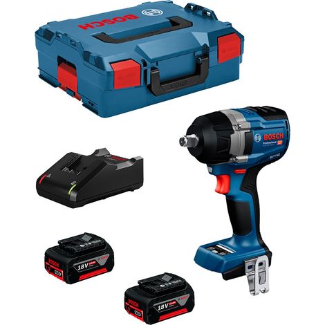 Bosch Professional GDS 18V-750 C, Kit, 2 x 5,0 Ah, Charger GAL 18V-40, L-boxx. LLAVE DE IMPACTO A BATERÍA
