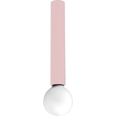 LUMICOM  PURO Plafoniera, 1X E27, max 42W, metallo, rosa, D.4cm H.30cm