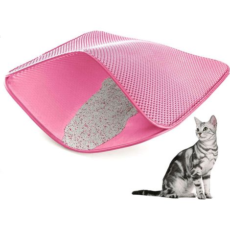 MINKUROW Tappetino Per Lettiera Per Gatti, Vassoio Grande Per Lettiera Per Gatti, Eva Atossico Impermeabile, Design A Nido D'ape A Doppio Strato In Pvc Ideale Per Il Balcone Di Casa Ideale Salotto Di (1/5)