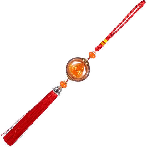 Pendentif Suspendu pour Voiture Maitreya, Sculpture en Résine Rouge (1/5)