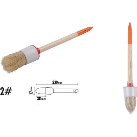 Kaela - Pennello Pittura Maniglia In Legno Setole Naturali A Testa Tonda 38 Mm 2" 90289 - (1/2)