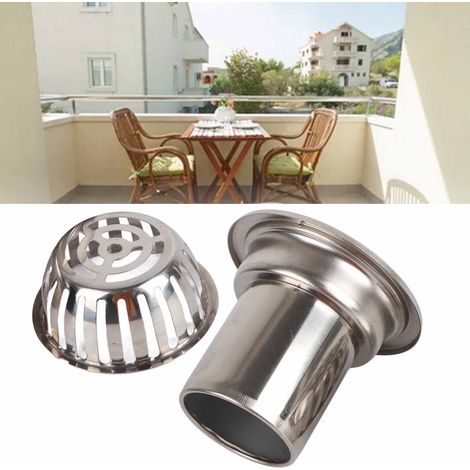 Bodenablaufrost aus Edelstahl für den Außenbereich, ungehindert, 5 Zoll, für Balkon, Garten und Dach (1/5)