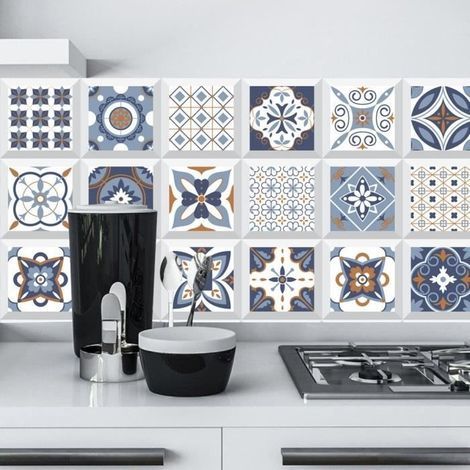 (40x200cm-couleur02)Papier Peint de carrelage auto-adhésif 40 x 200 cm PVC Style Moderne Stickers Autocollant Muraux Étanche Décoration (1/4)