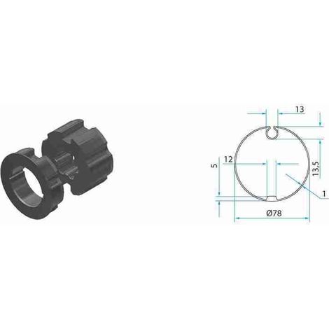 Tm2 45 Adattatore Per Tubo Tondo 78mm Con Ogiva Faac A45050521s Automazione