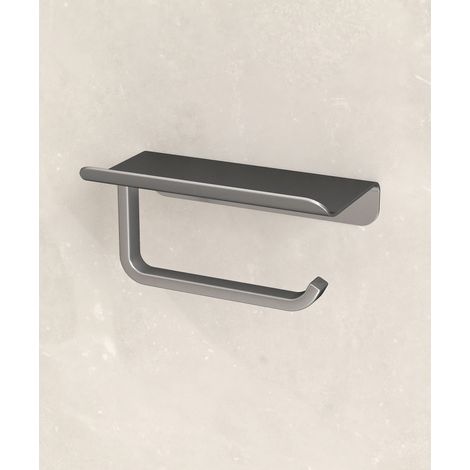 Dérouleur papier toilette mural Nickel brossé - Corbeau