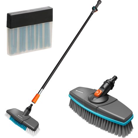 Gardena Cleansystem Hard Wash Brush & 150cm Handle & Soft Wash Brush Window (1/5)