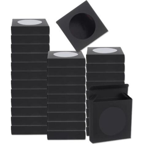 32Pcs Boites D'Emballage Pour Savon 3.9 x 3.9 x 0.9 Inch Boite En Kraft Mini Boite Pour Savon Present Pour Emballage De Patisserie Bonbons Et Presentation (Noir) (1/5)