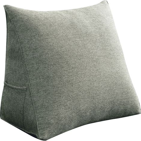 VERCART Grande cuscino a cuneo per il riposo a letto, cuscino lungo per la lettura, cuscino decorativo per la testiera, cuscino triangolare per la schiena, cuscino da salotto per il letto da giorno o (1/5)