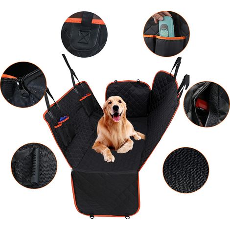 Housse de siège auto pour chien – antidérapante et imperméable – protection coffre universelle – Installation facile – dimensions 137x147 cm – noir