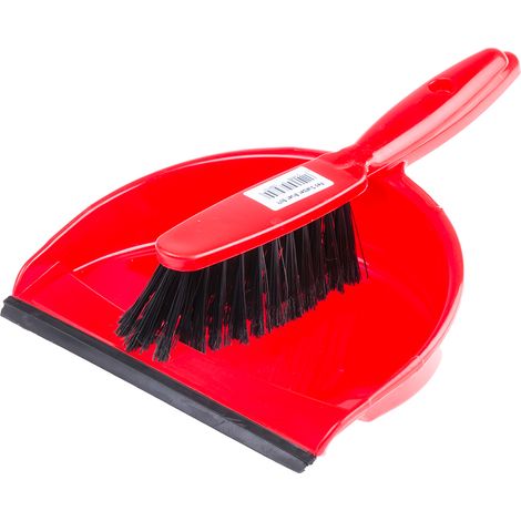 Rs Pro – Pelle à poussière et balayette rouge – Plastique haute qualité – Nettoyage efficace des surfaces – Lot de 1 jeu