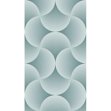 Creative, rideau imprimé motifs bleu ciel 140x245 cm, 1 pièce (1/2)