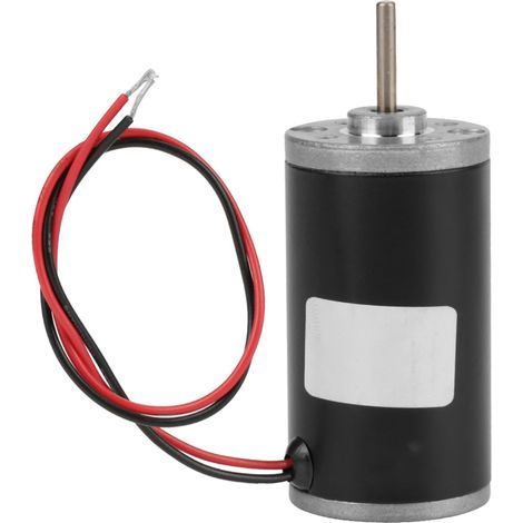 Shanrya Moteur CW/CCW magnétique permanent CW/CCW, moteur CC 31ZY moteur à balais de carbone CC 6 V/12 V/24 V pour la maison (24 V 8000 tr/min). (1/5)