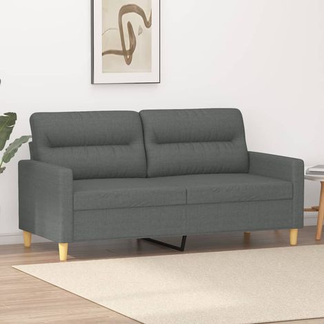Canapé-Sofa à 2 places Gris foncé 140 cm Tissu 250057 (1/5)