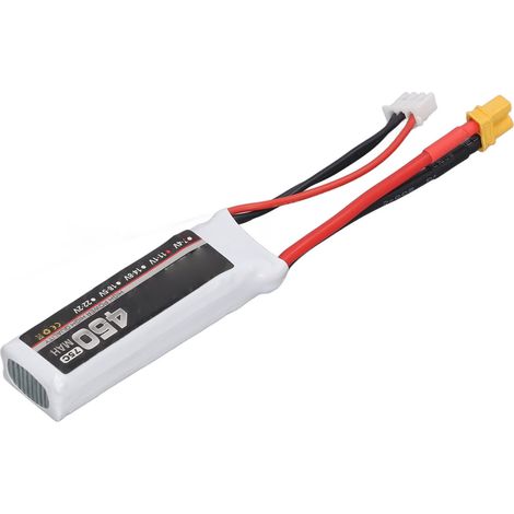 Batterie lithium 450mAh 75C XT30 3S 11.1V haute magnification pour drone FPV, quadricoptère, hélicoptère RC (1/5)