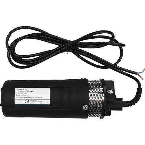 Pompe à eau solaire Submersible, livraison de puits profonds pour étang d'irrigation agricole 96W 230 pieds, levage 1,7 GPM, débit 12V 8A (1/5)