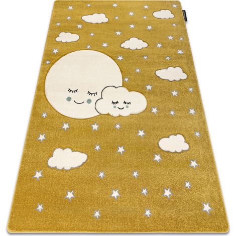 Carpet PETIT MOON stars, clouds gold yellow 240x330 cm