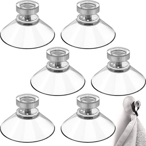 Ventouse À Vis - Diamètre 40 mm - Filetage M4x10 mm - Pour Surfaces Lisses Et Verre - 6 Pièces