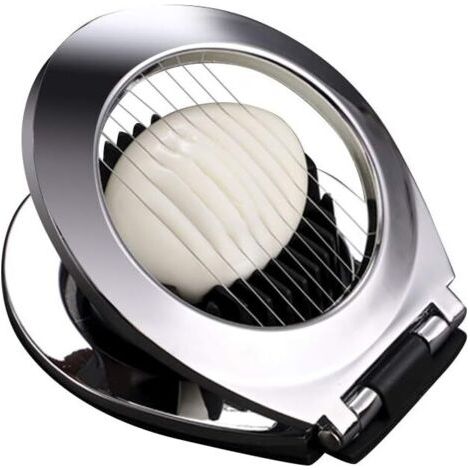 Coupe-œufs en acier inoxydable pour œufs et œufs avec 2 en 1 tranches en métal durable (1/5)