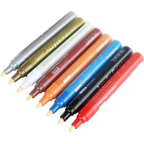 Juego de 8 rotuladores de vidrio, tinta lavable no tóxica, 8 colores, para fiestas y bodas. (1/5)