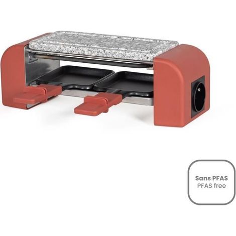 Appareil à raclette à 2 personnes 450w rouge - Livoo - DOC310R (1/5)